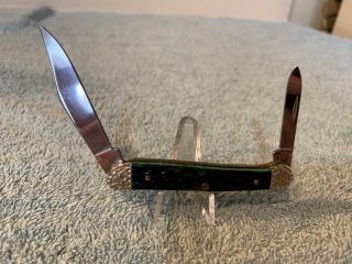 Case Xx 62109x Mini Copperhead Knife,  2014,  Jig Hunter Green Bone,  Cond