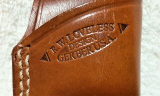 Gerber / R.  W.  Loveless Leather Sheath – Sheath Only - Fits Schrade PH1 3