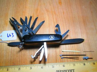 663 Black Victorinox Swiss Army Swisschamp Knife