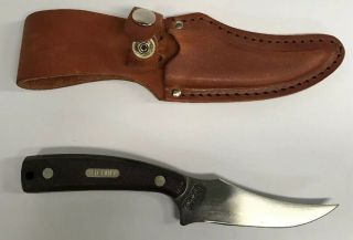 Vintage Old Timer Schrade U.  S.  A 152 Knife With Leather Knife Holster