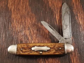 Camillus Knife Made In Usa 17 2 Blade Cigar Equal End Vintage Folding Pocket