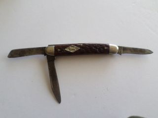 Vintage German Bull Stockman Pocket Knife Folding Knife Solingen 3 Blade German 2