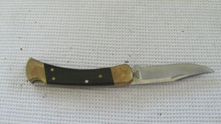 Vintage Buck 110 Folding Knife w.  Sheath Scabbord 2