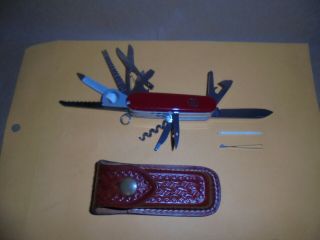 Victorinox Switzerland Officier Suisse 14 Tool Swiss Army Knife With Sheath