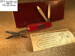 2 - 1/4 " Closed Victorinox Switzerland Bijou Knife Stainless Steel 3 - Blade Red