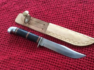 West Cut Hunting Knife 5 1/2 Inch Blade With Leather Sheath