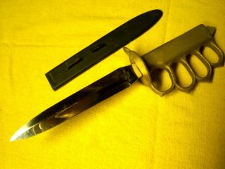 US 1918 Military Defender Trench Knife / Dagger with Sheath 3