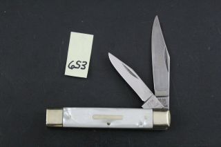 Bulldog Brand,  Solingen,  Two Blade Square Bolster Jack Pocket Knife 653