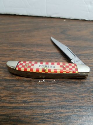Utica Vintage Pocket Knife Purina Advertising Japan 32148
