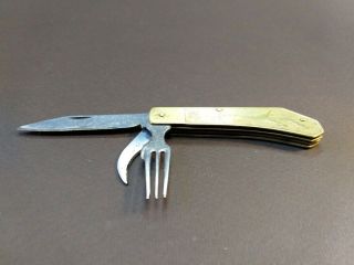 Vintage USSR Soviet Russian FOLDING TRAVELIN Pocket Knife Aeroflot Multi tool 3