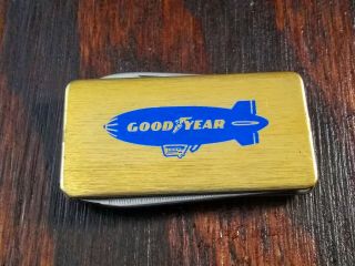 Vintage Imperial Money Clip Folding Pocket Knife Made In Usa Good Year Advertise