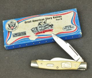 Vtg Boker Tree Brand 1784 Lewis Clark Great American Story Knife Part Ii W/ Box