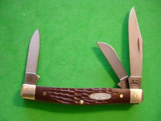 Ntsa Case Xx Usa 3 1/4 " Closed Three Blade " Stockman " Pocket Knife 6344ss 2000