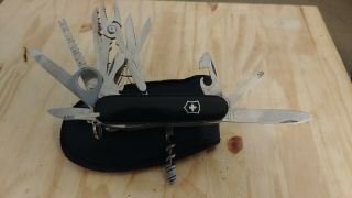 Black Victorinox Swisschamp Swiss Army Knife,  C,  Good