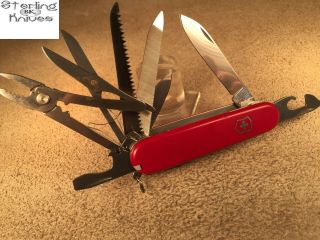 3 - 1/2 " Closed Victorinox Switzerland Handyman Folding Knife Stainless Steel