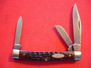 Ntsa Vntg Case Xx Usa 3 1/4 " Closed 3 Blade " Stockman " Pkt Knife 6344 1970 - 79