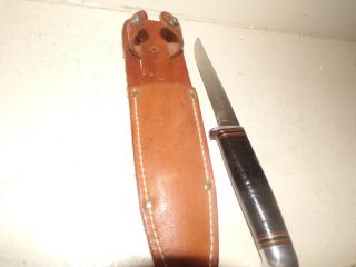 Vintage Jean Case Cut Co.  Little Valley N.  Y.  Knife & Sheath Great Shape