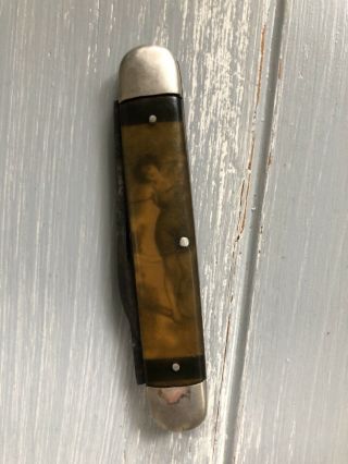 Vintage Pin Up Girl 3 1/4” Folding Pocket Knife