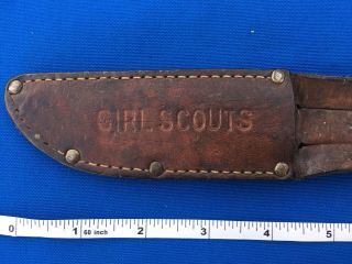 Very RARE Marbles Gladstone MI Girl Scouts knife leather sheath ex cond NR 2