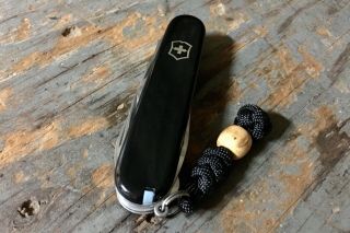 Victorinox Climber 91mm With Black Plus Scales And Custom Paracord Lanyard