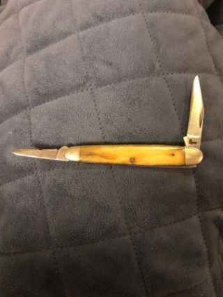 Rare Vintage Queen Cutlery 2 Blade Folding Pocket Knife