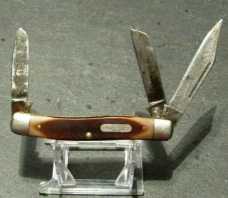 Vintage Schrade N.  Y.  U.  S.  A.  80t Old Timer “senior” Stockman 3 Blade Pocket Knife