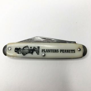Rare Vintage Planters Peanuts Dual Blade Pocket Knife 1970s Usa