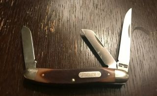 Vintage Schrade Old Timer Stockman 3 Bladed Folding Knife 980t