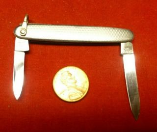 Rich A Herder Solingen Germany 2 Blade Pocket Folding Knife Vintage Great Shape