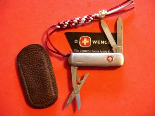 Ntsa Vintage Swiss Army Wenger Multifunction Pocket Knife " S.  S.  Esquire " W/sheath