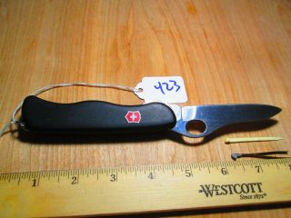 423 Black Victorinox One - Hand Sentinel Clip 111mm Liner Lock Swiss Army Knife