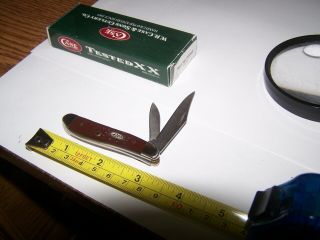 Case Xx Peanut Pocket Knife Nos.  & Box 6220 Ss 2 3/4 In.  Closed 2 Blade