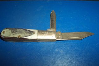 Vintage Case Xx 9 Dot Barlow 2 Blade Saw Cut Handles Pocket Knife Usa