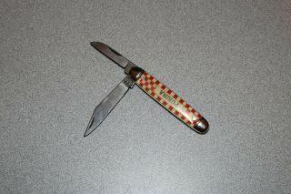 Vintage - Kutmaster Utica NY Two Blade Pocket Knife - PURINA - Advertising 3