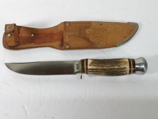 Vintage York Cutlery Co.  Solingen Germany 641 Hunting Knife Stag Horn