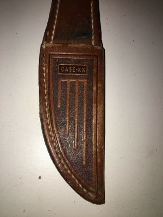 Vintage : CASE XX Leather KNIFE SHEATH 7 1/2 Inch 3