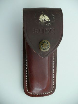 Vintage Buck 110 Brown Leather Pocket Knife Belt Case Pouch Holder,  No Knife