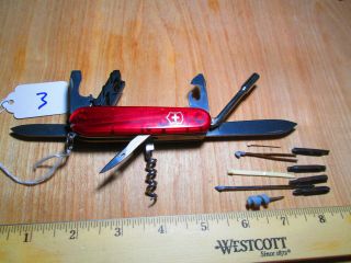 3 Thepoolcleaner.  Com Ruby Red Victorinox Swiss Army Cybertool 29 Knife