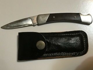 Vintage Buck 501 Pocket Knife W/ Leather Belt Sheath