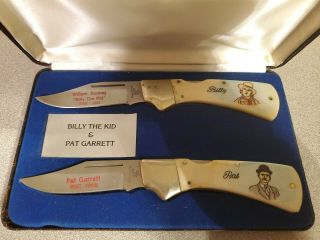 Frost Cutlery Pat Garrett And Billy The Kid Single Blade Folding Knife Set
