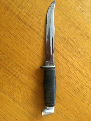 VINTAGE CASE FIXED BLADE HUNTING KNIFE WITH SHEATH 2