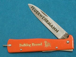 Vintage Mercator Solingen Germany Bulldog Brand Fireman Knife Knives Pocket Old