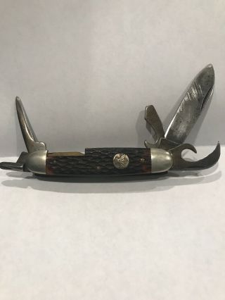 Vintage Boy Scout Five Blade Pocket Knife Imperial Prov Ri