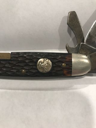 Vintage Boy Scout Five Blade Pocket Knife Imperial Prov RI 2