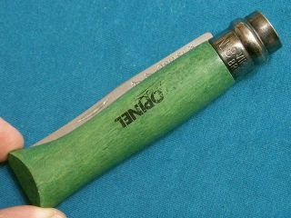 Vintage Opinel France No8 Green Twist Lock Folding Knife Knives Pocket Hunter Ec
