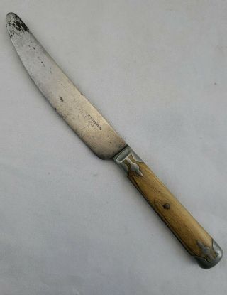 Antique Lamson & Goodnow Civil War Era Bone Handle Butter Steak Knife 8.  25 " Oal