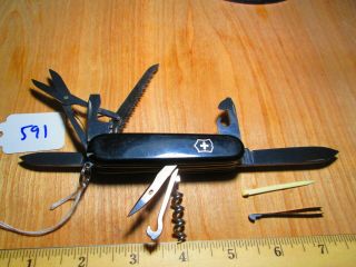 591 Black Victorinox Swiss Army Huntsman Knife