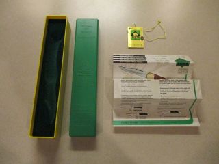 Vintage Puma 965 Deer Hunter Knife Box Only Germany 1976 Green Yellow Knives