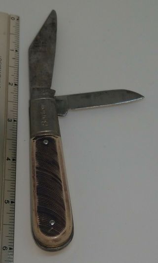 Vtg Colonial Prov Ri Usa Folding Barlow Pocket Knife