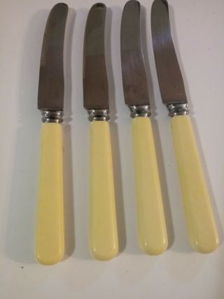 Vintage George Butler & Co Sheffield England Knife Set Of 4 Non Stain Knives